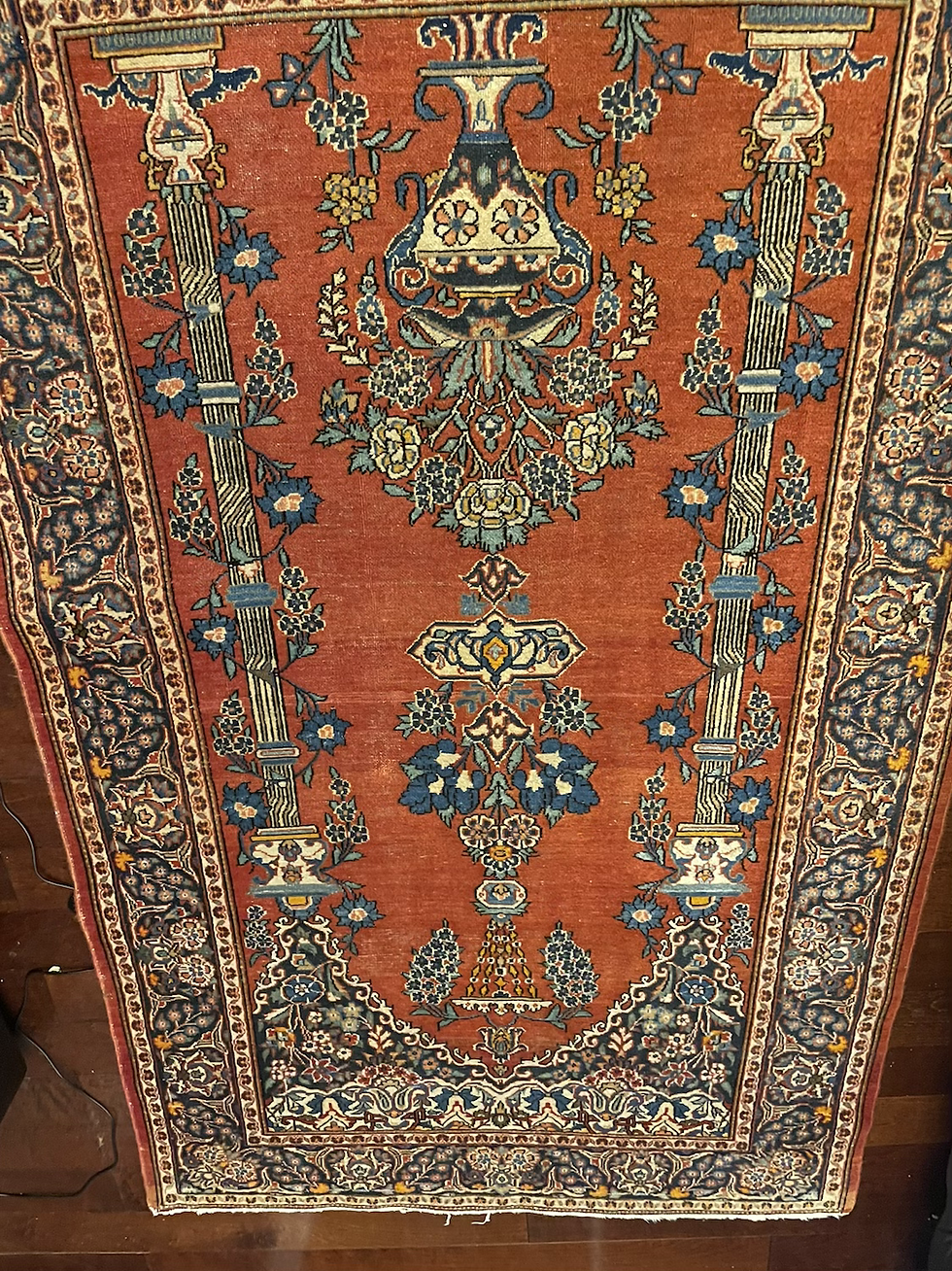 Thumbnail: Vintage Persian Sarouk Handmade Wool Rug