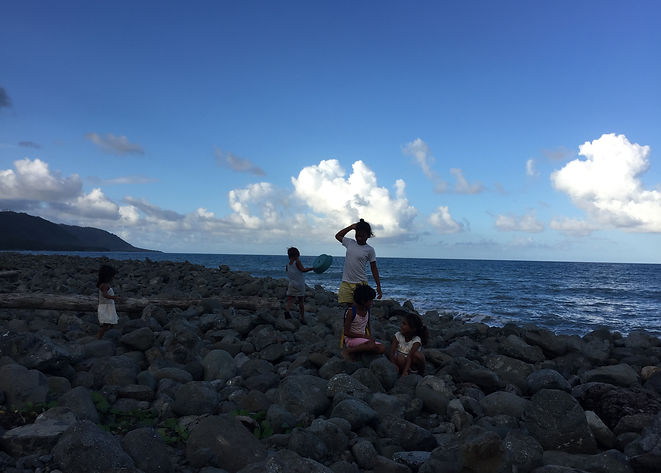 The seaside area near the Agta village in Malatunglan