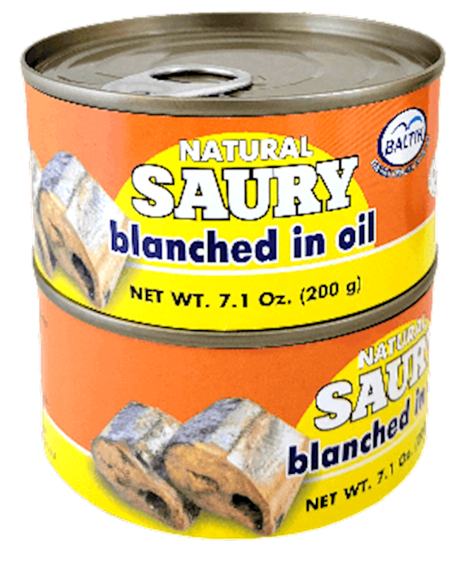 "Baltik" Saury in blanched in oil E.O.200g