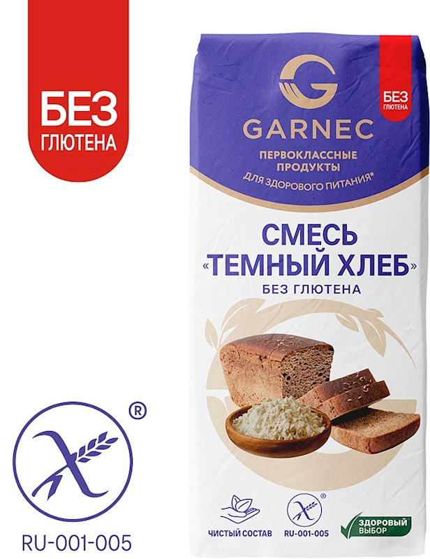 "GARNEC" GLUTEN FREE MIX FOR RYE BREAD 600GR
