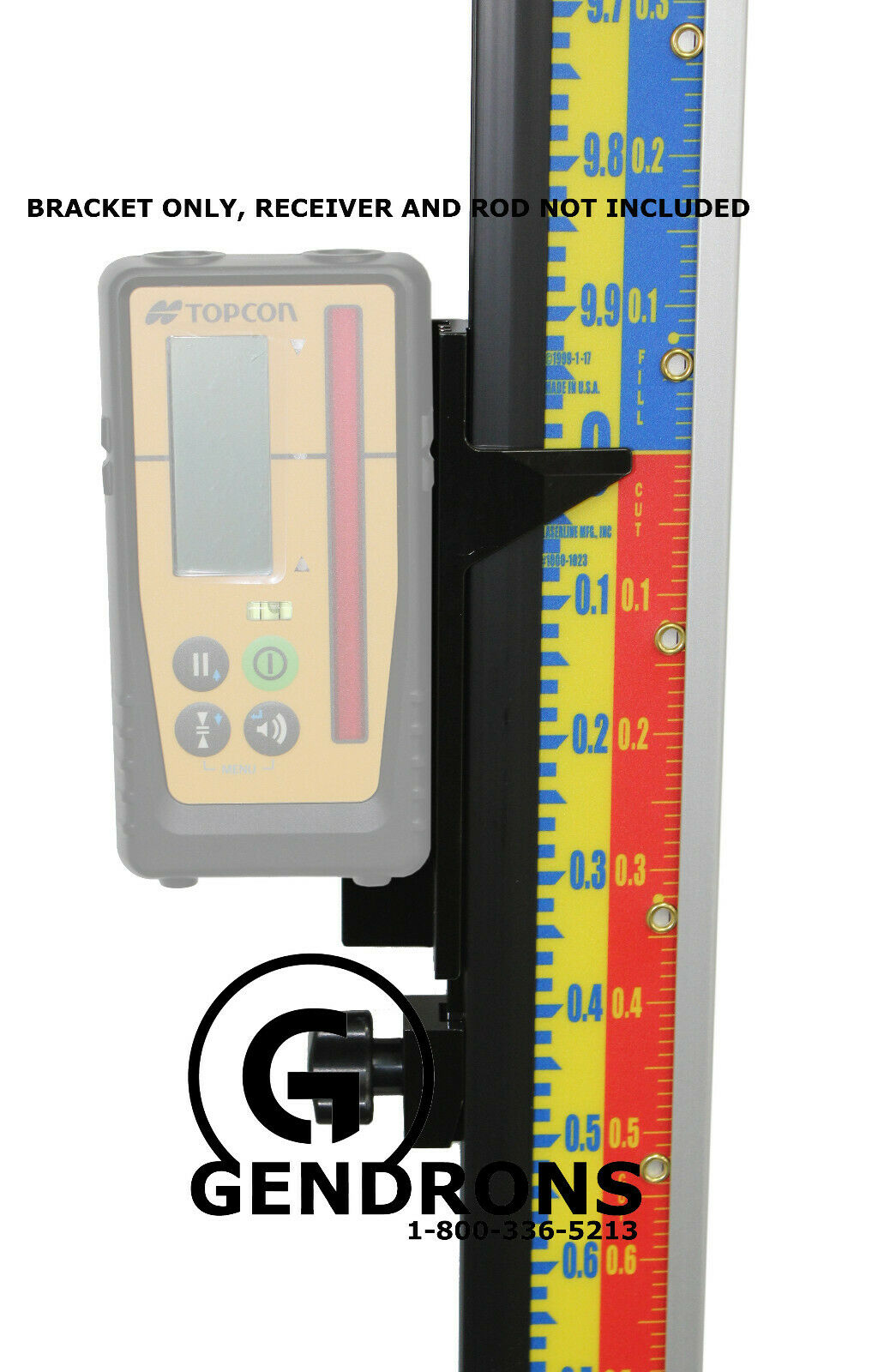 UNIVERSAL LASER DETECTOR BRACKET,LASERLINE LENKER ROD,TOPCON,SPECTRA