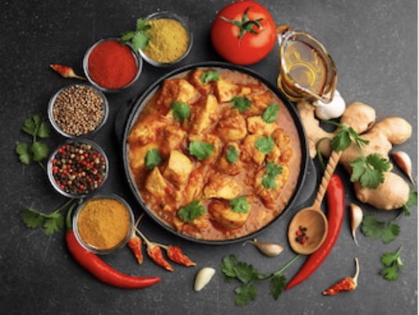 Arranged Food and Objects