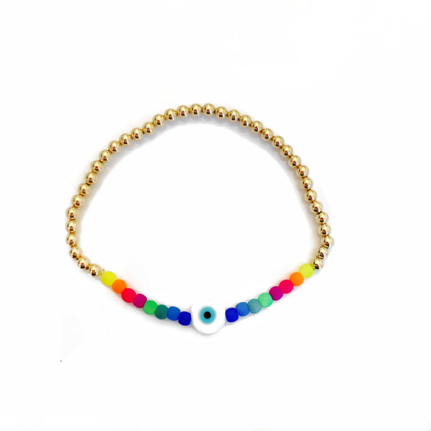 Rainbow Evil Eye Bracelet