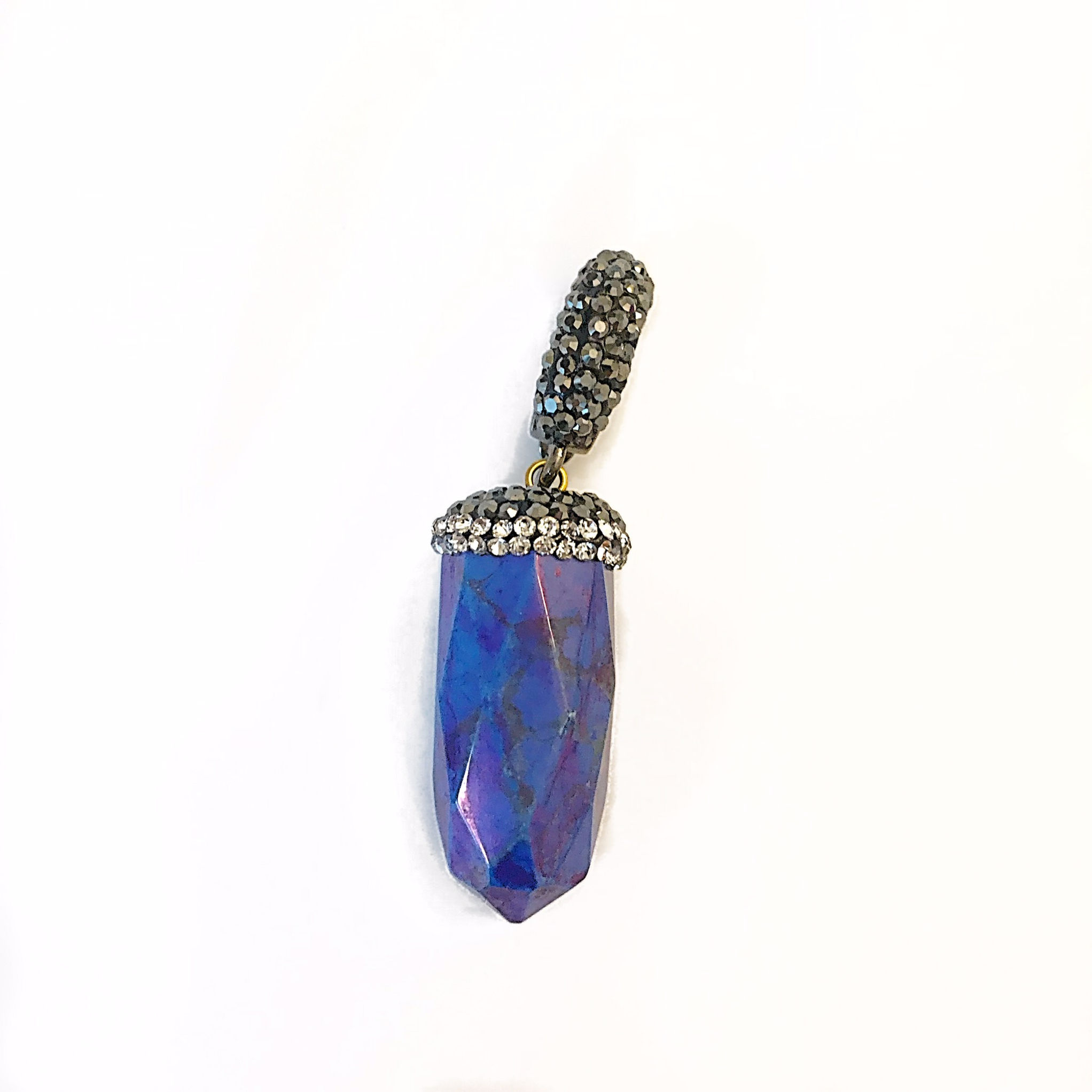 Interchangeable Blue Quartz Pendant