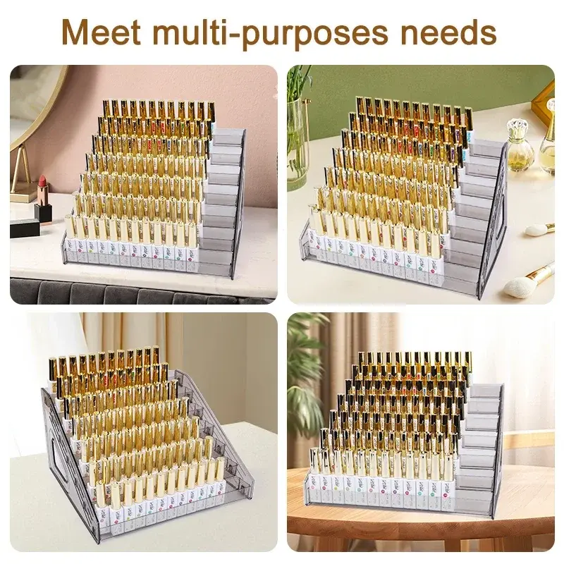 Thumbnail: Nail Polish Display Organizer Shelf Clear Cosmetic Rack Frame Jewelry Stand Hold