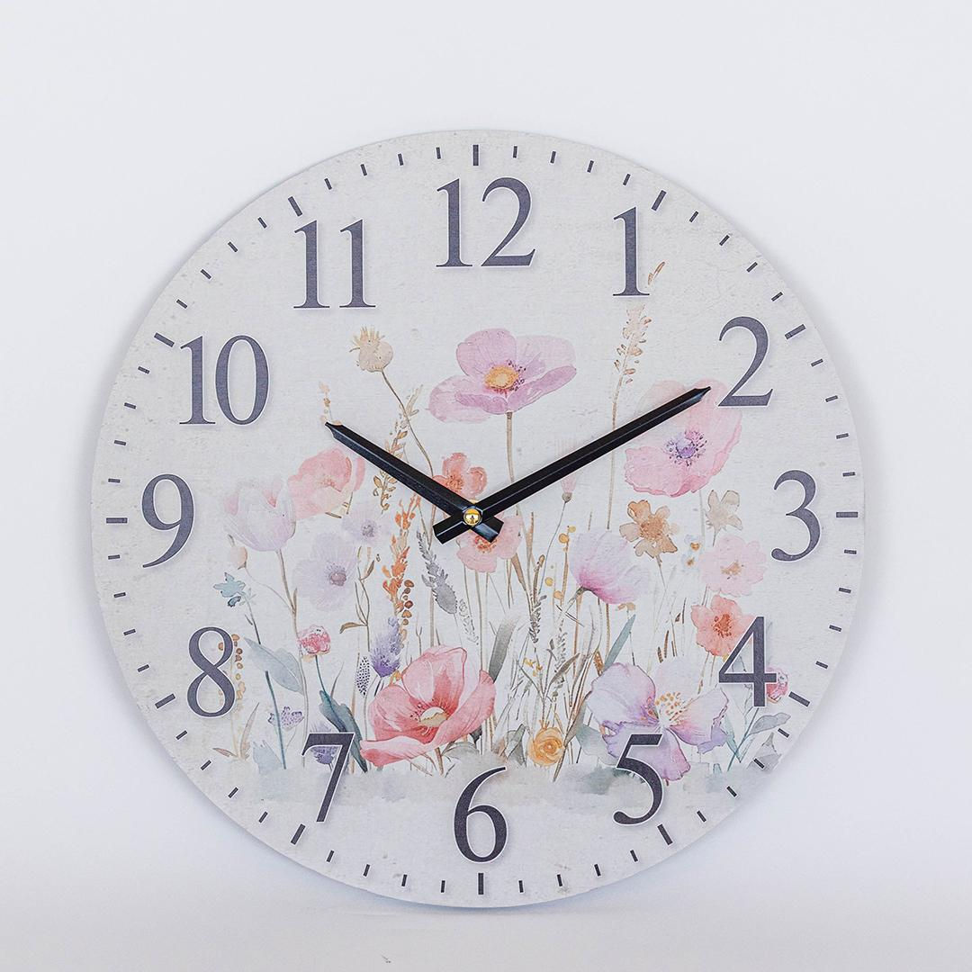 Field of Flowers Wall Clock
