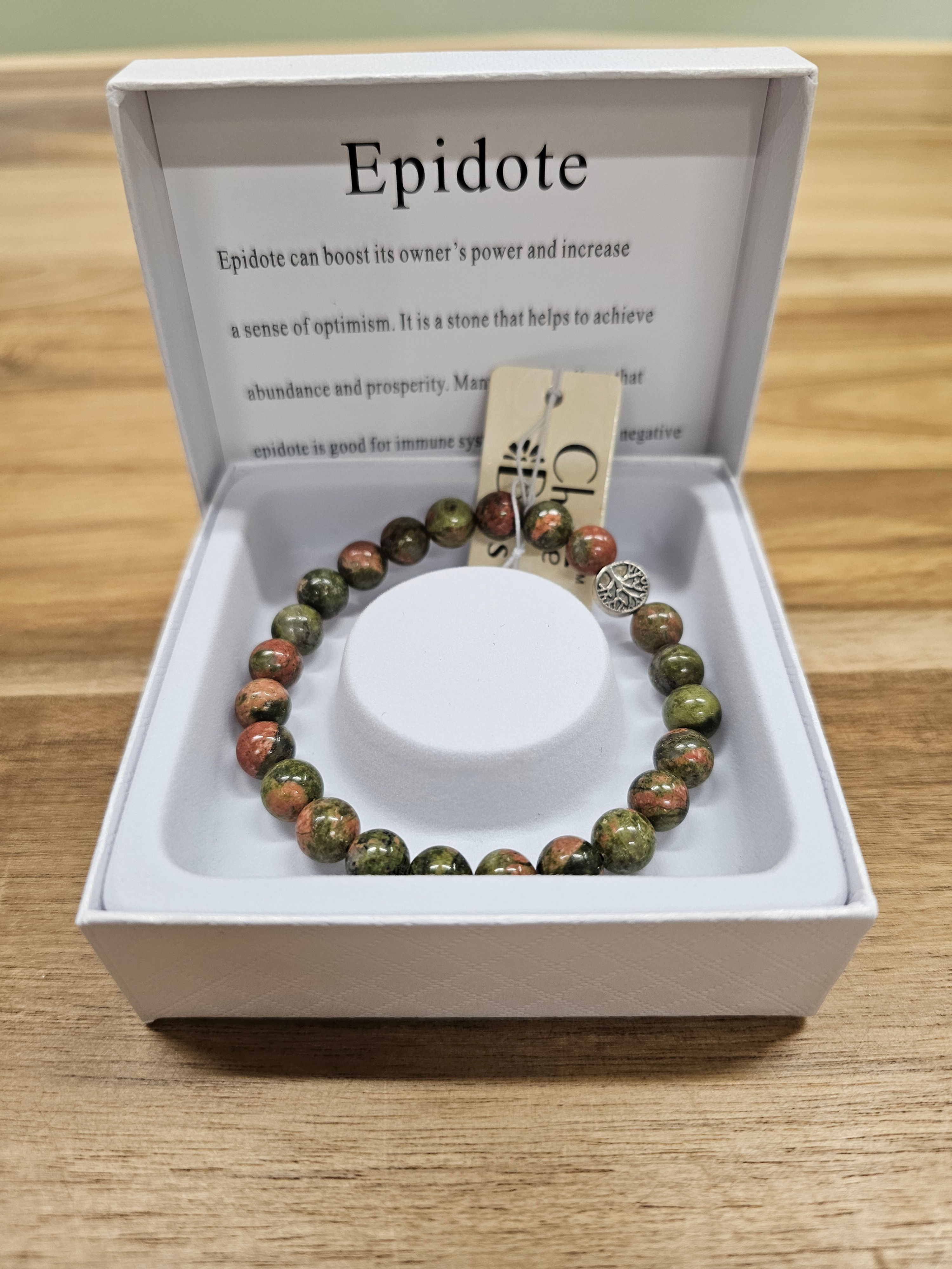epidote bracelet