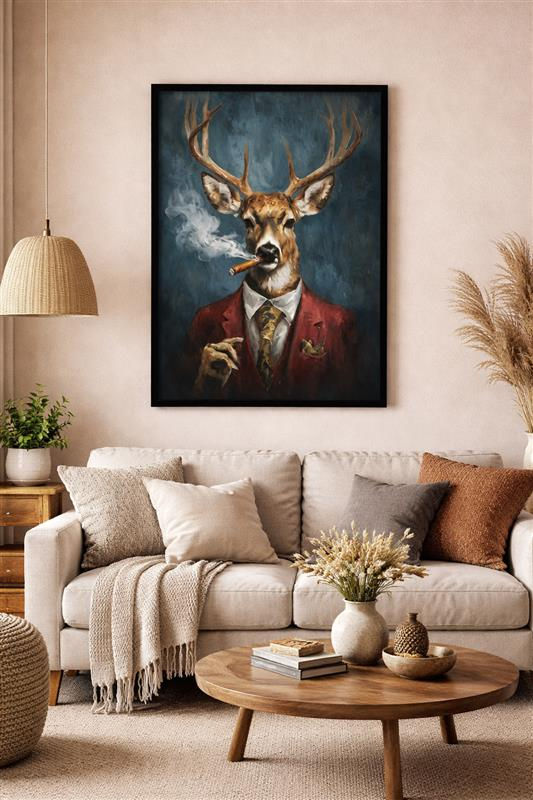 A Classy Puff Framed Art