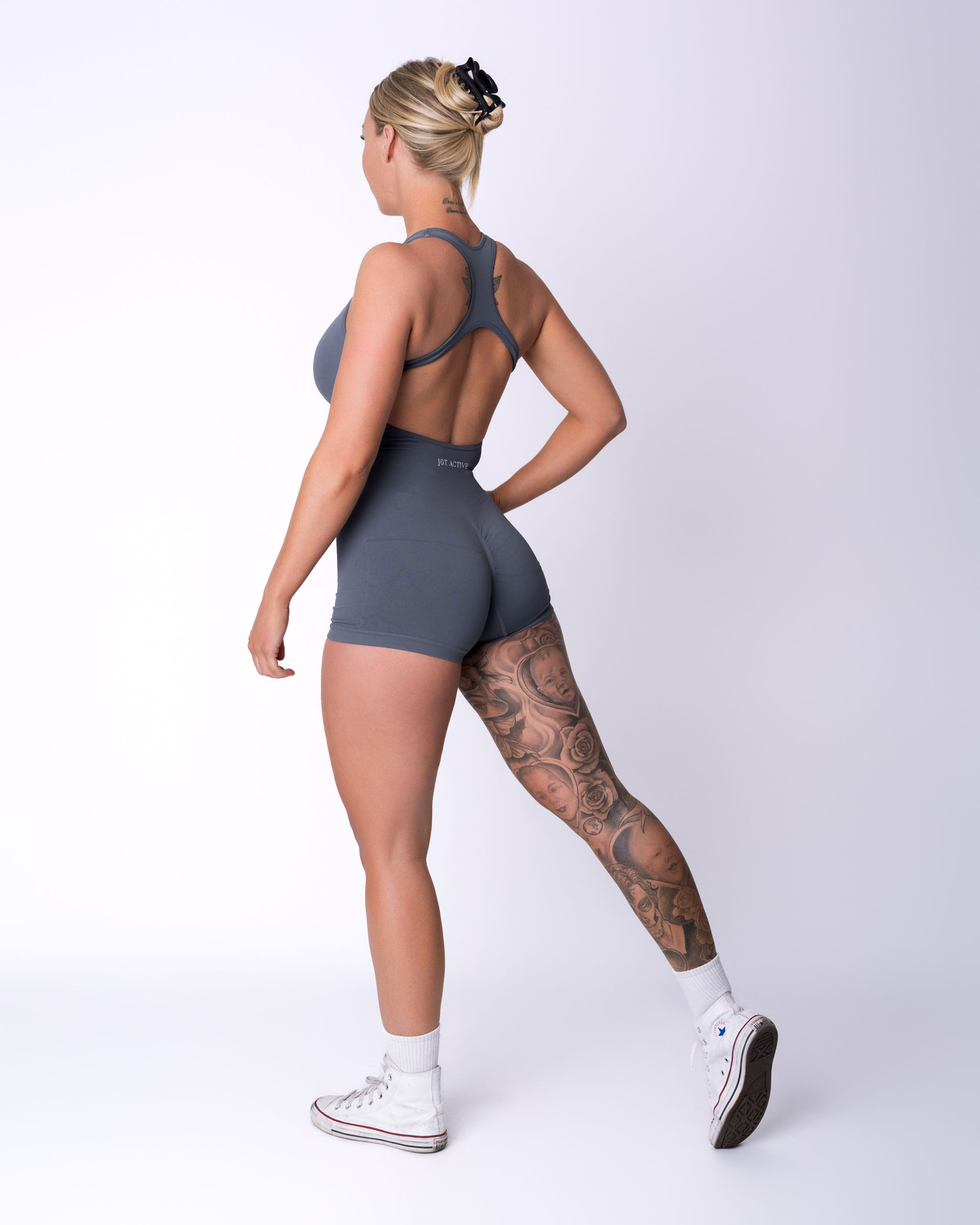 Sculpt Contour One Piece Grey Scrunch