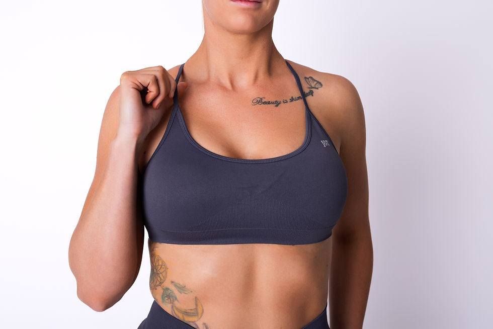 Seamless Sports Bra Dark Grey