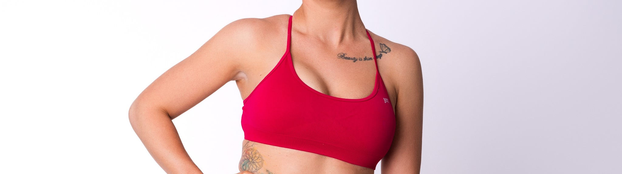 Seamless Sports Bra Raspberry Red