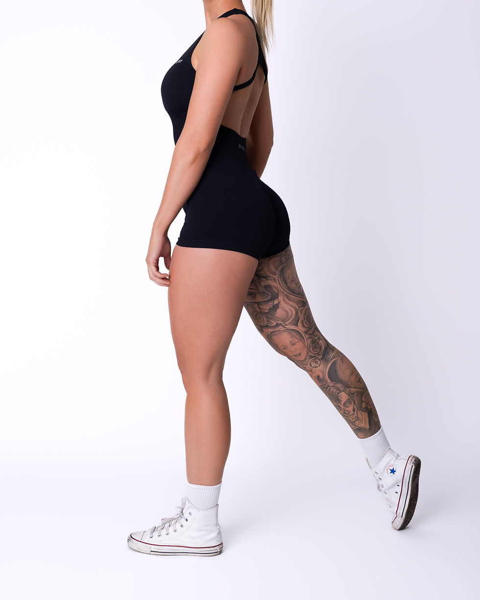 Sculpt Contour One Piece Black Scrunch