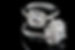 Luxury jewelry. White gold or silver engagement rings with diamonds closeup. Selective foc