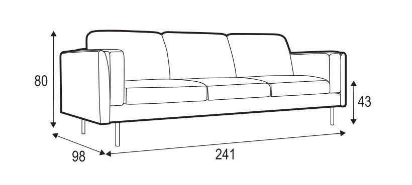 Miniatura: MODERN FABRIC SOFA