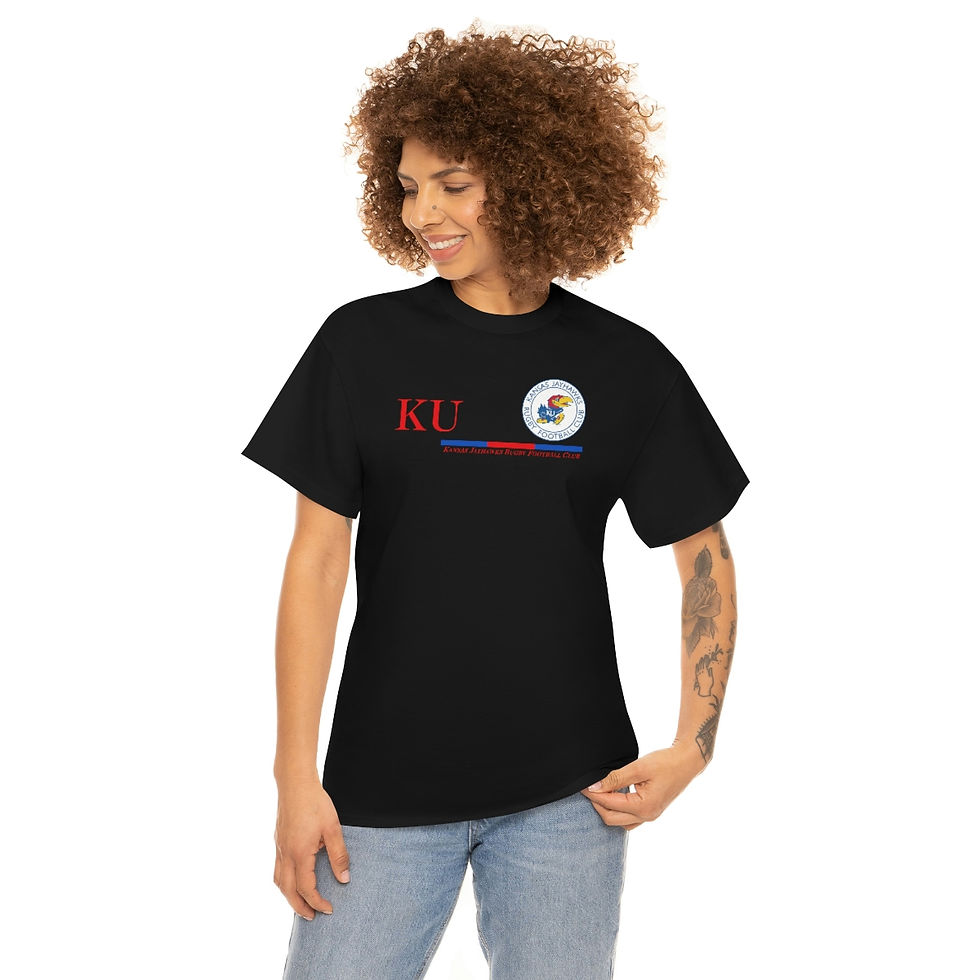 Thumbnail: KU Rugby Linear Unisex Heavy Cotton Tee