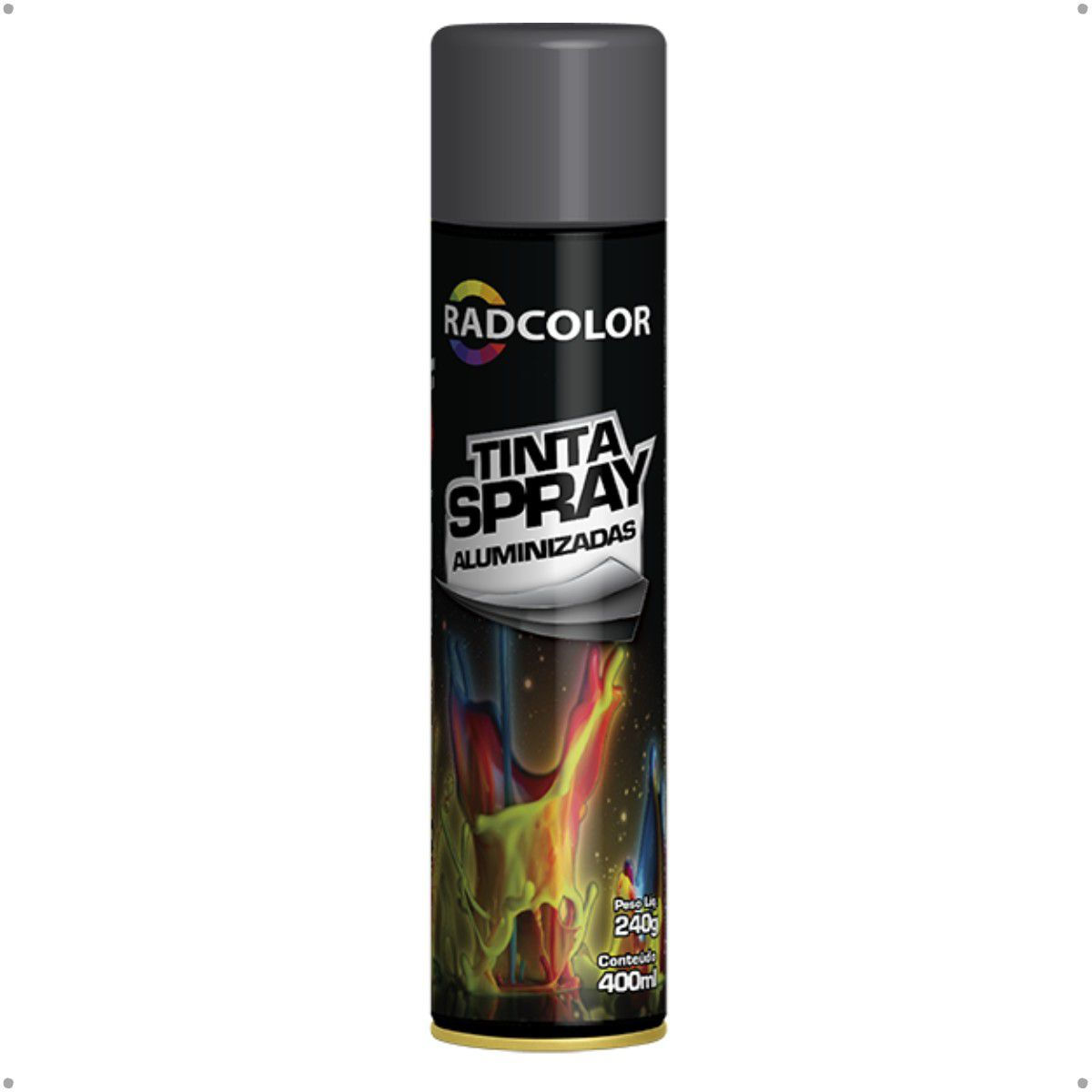 TINTA SPRAY GRAFITE METÁLICO 400ML RADNAQ