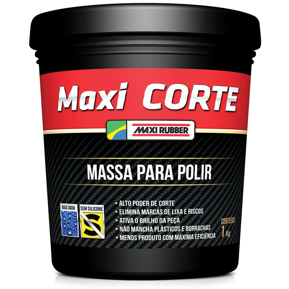 MASSA P/ POLIR N.2 BASE AGUA 500G MAXI RUBBER