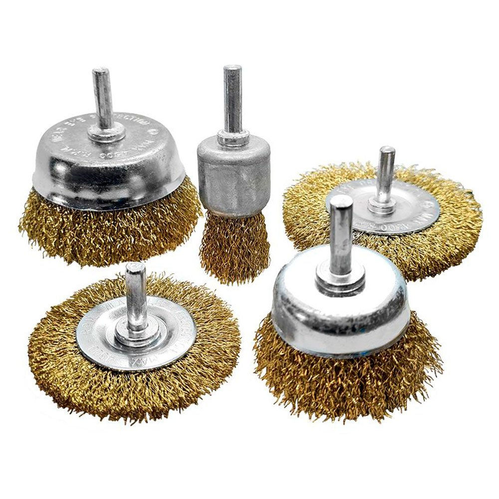 ESCOVA ACO KIT C/ HASTE 5 PCS 6MM (32019)