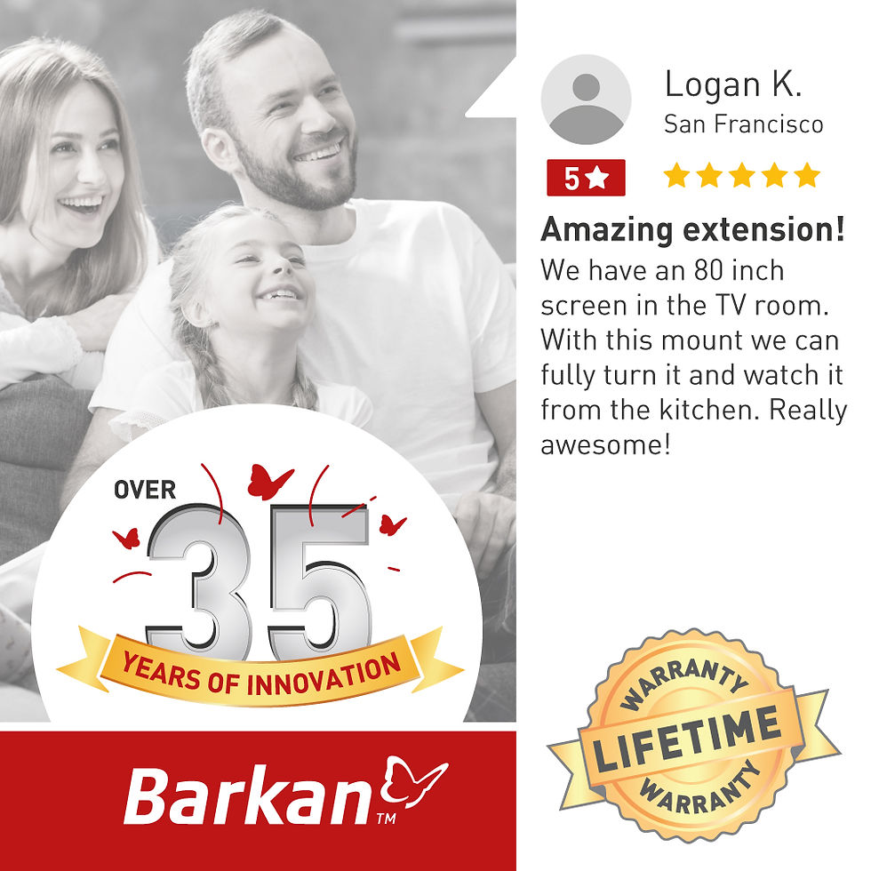 תמונה ממוזערת: דגם BM464XLW - זרוע ברקן לבנה כפולה 4 תנועות ארוכה במיוחד - 1 מ' - למסכי 13-86