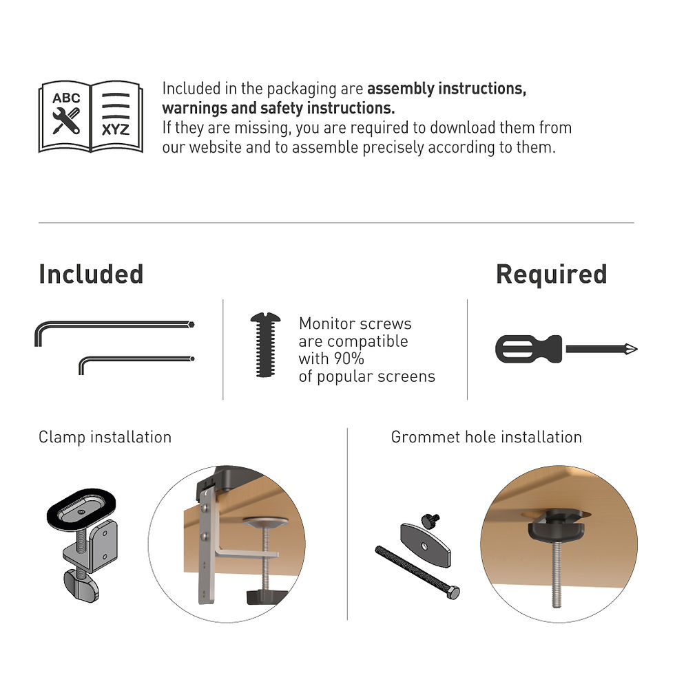 תמונה ממוזערת: M141LT - זרוע למסכי מחשב שטוחים/ קעורים ולפטופ 13-34 אינץ'