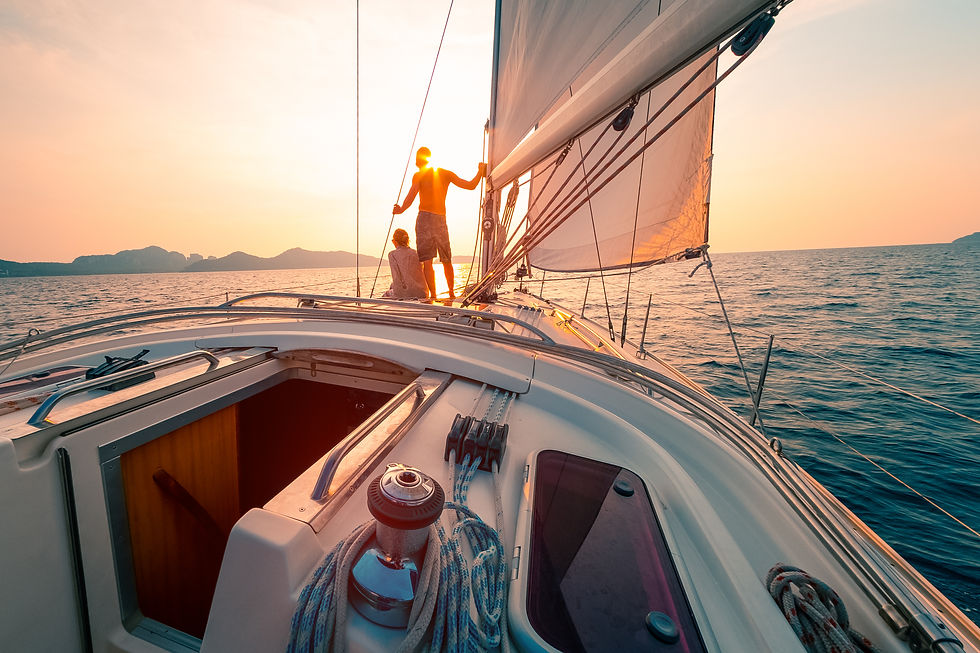 Unsere Yacht vor Anker in einer abgelegenen Bucht der Ägäis
