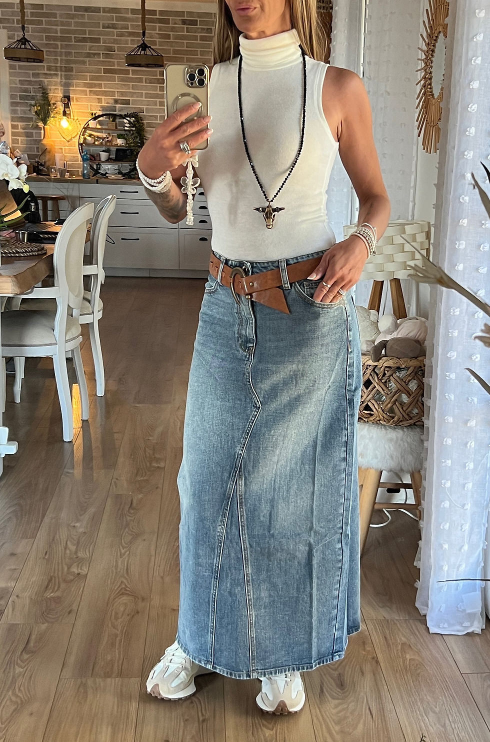 Thumbnail: Jupe longue en Jeans