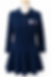 Girls - Long Sleeve Pique Dress with Everest Academy Logo - SO3111