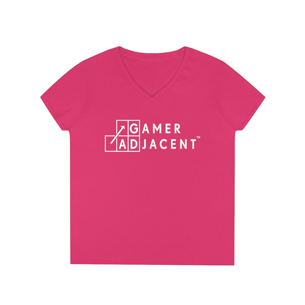 Thumbnail: *Gamer Adjacent* Ladies' V-Neck T-Shirt