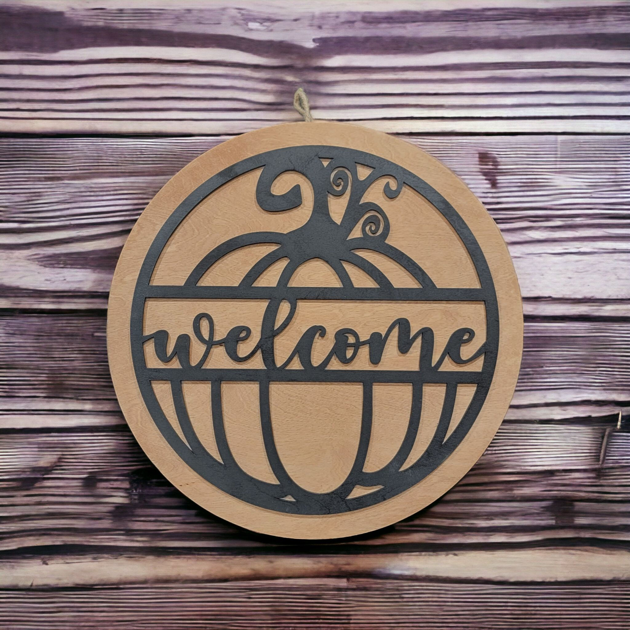Pumpkin Welcome Sign
