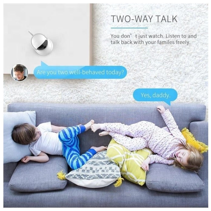 Thumbnail: 360° IP Camera 1080p – Mobile Viewing, Wi-Fi & LAN Connectivity, Clear Night Vision