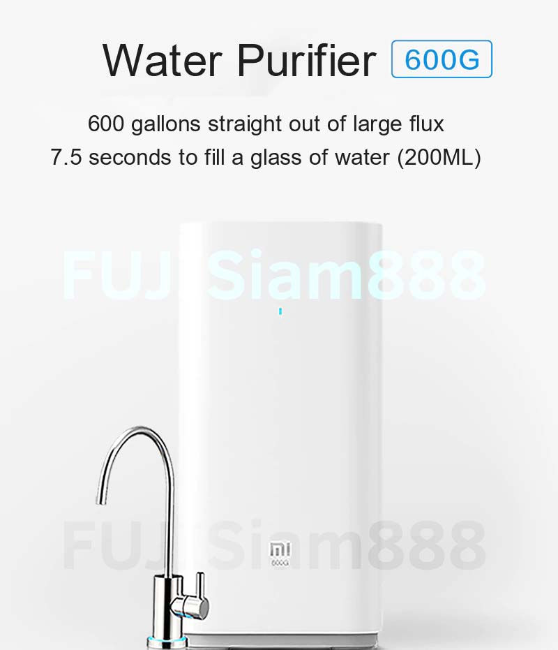 ภาพขนาดย่อ: เครื่องกรองน้ำ Xiaomi Water Purifier รุ่น MR624 พร้อมหัวก๊อกน้ำ / ไส้กรองน้ำดื่ม