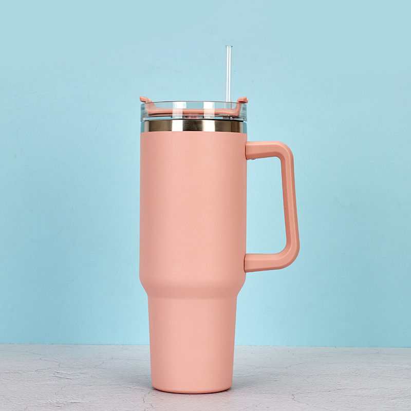Thumbnail: 40 Oz. Temperature Retaining Tumbler with Handle – Hot & Cold Pastel Color
