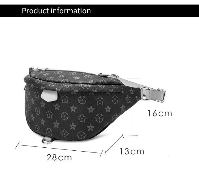 Thumbnail: Chest Bag Waist bag in 2 colors (white, black) male female