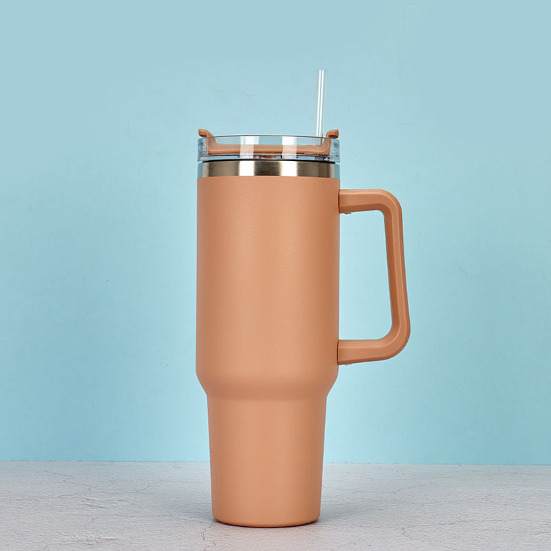 Thumbnail: 40 Oz. Temperature Retaining Tumbler with Handle – Hot & Cold Pastel Color