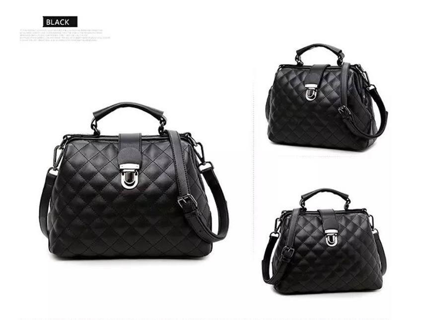 Thumbnail: Black Princess Vintage Bag Opens out into a square-shaped basket that can carry.
