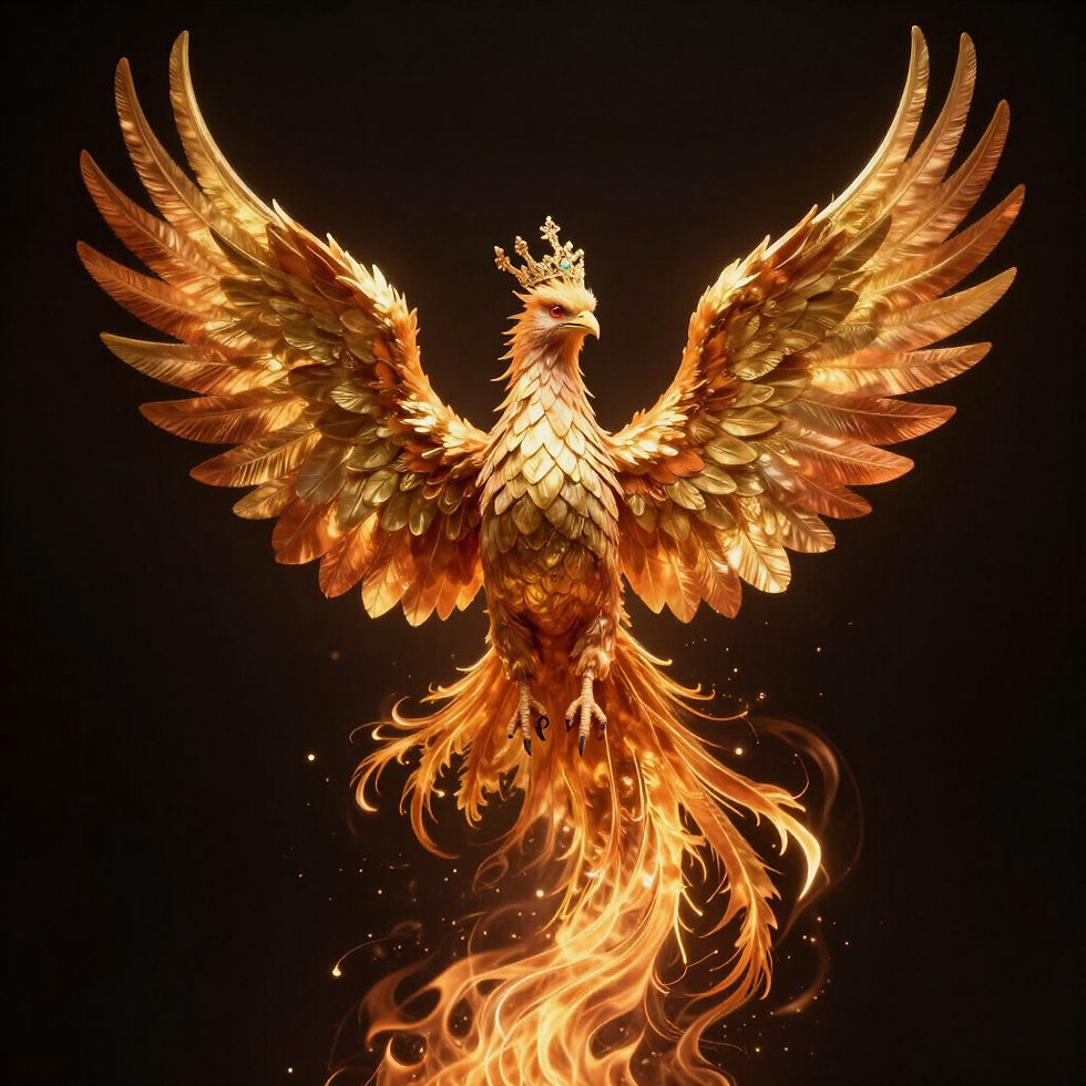 The Phoenix. The phoenix represents rebirth, transformation, and the courage to release what no longer serves us. It reminds us that power is not found in avoiding the fire, but in allowing it to refine us. Every ending creates space for a new beginning, and every challenge offers an opportunity to rise with greater wisdom, purpose, and strength.