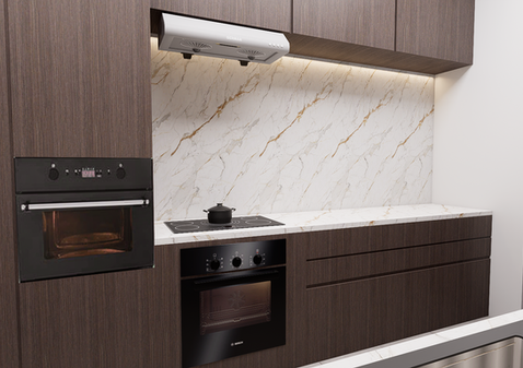 Built-In Stove and Microwave