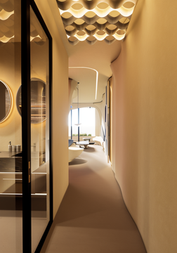 Entrance with Kinetic Ceiling Feature