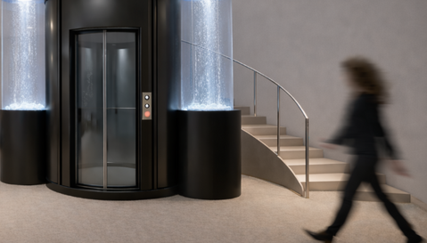 Integrated Water Tubes and Elevator in Green Technology Lab