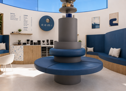 Built-In Seating with Product Display