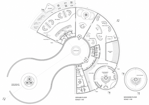 Ground Floor and Mezzanine Plan
Scale 1:100
