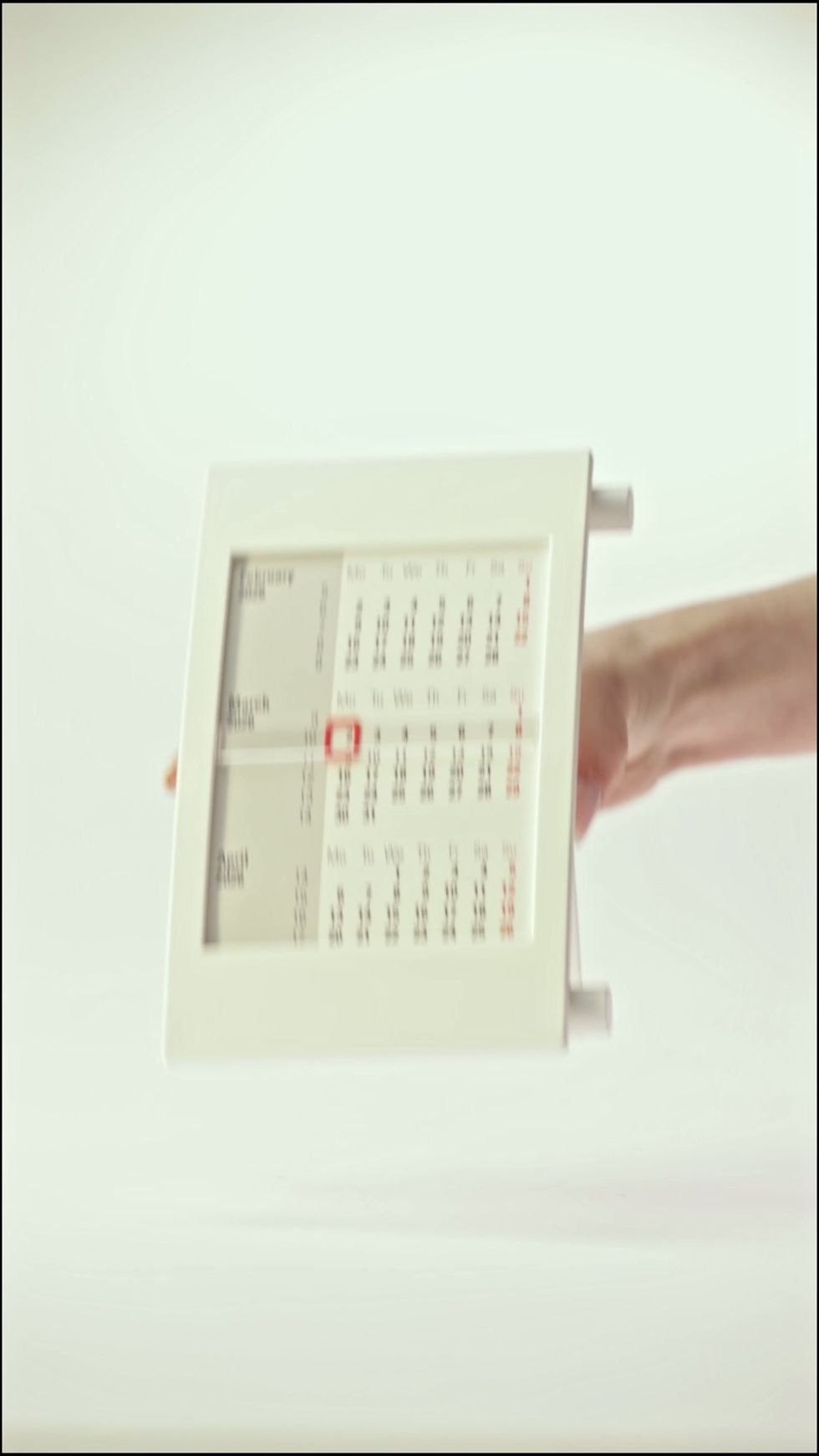 Miniatură: Calendar de birou trimestrial 2026 11 х 18 cm Classic alb 5012W