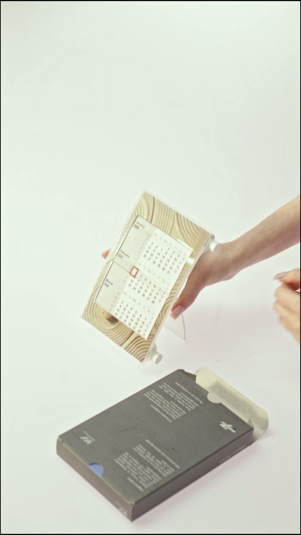 Miniatură: Calendar de birou trimestrial 2026 11 х 18,3 cm Vision alb 5022W