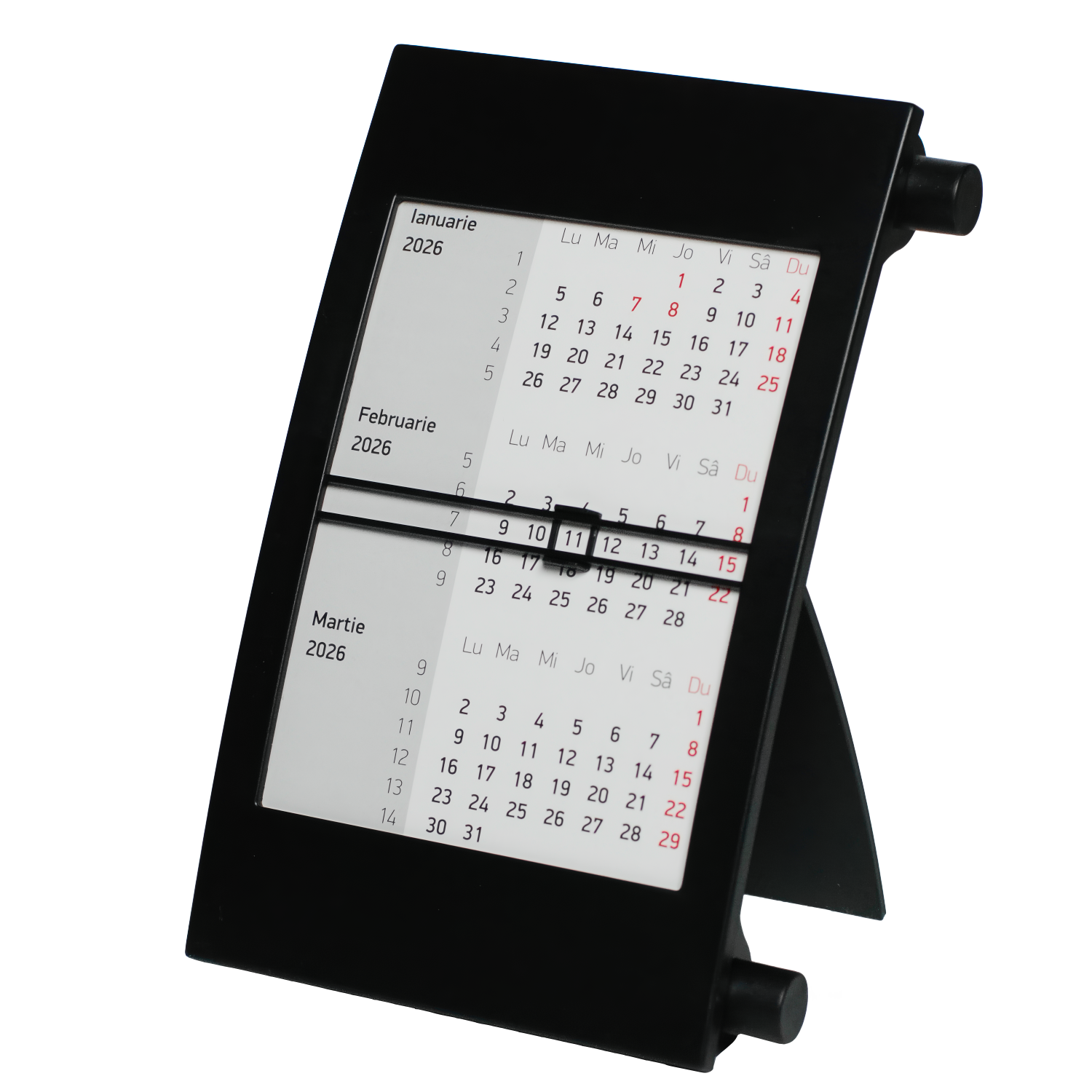 3-х месячный настольный календарь 2026 год 11х18см Classic черный 5001BK