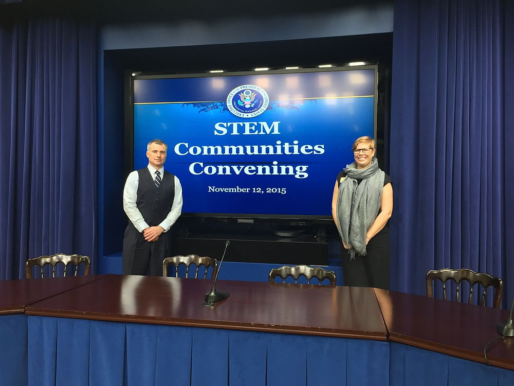 Larry Plank, Director of STEM Education for Hillsborough County Public Schools and Molly Demeulenaere, President & CEO of the Museum of Science & Industry