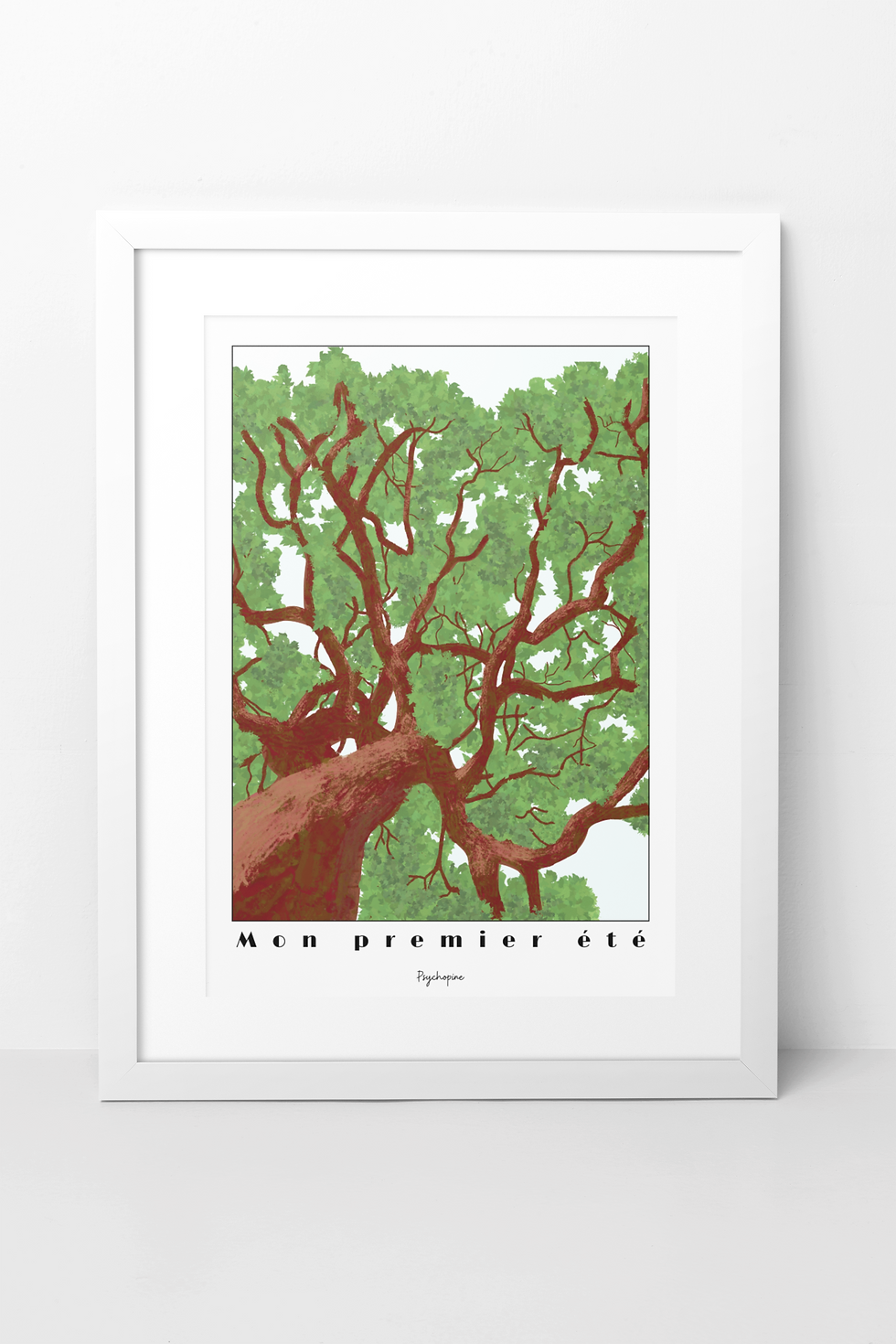 Affiche Mon premier été dans un cadre blanc
