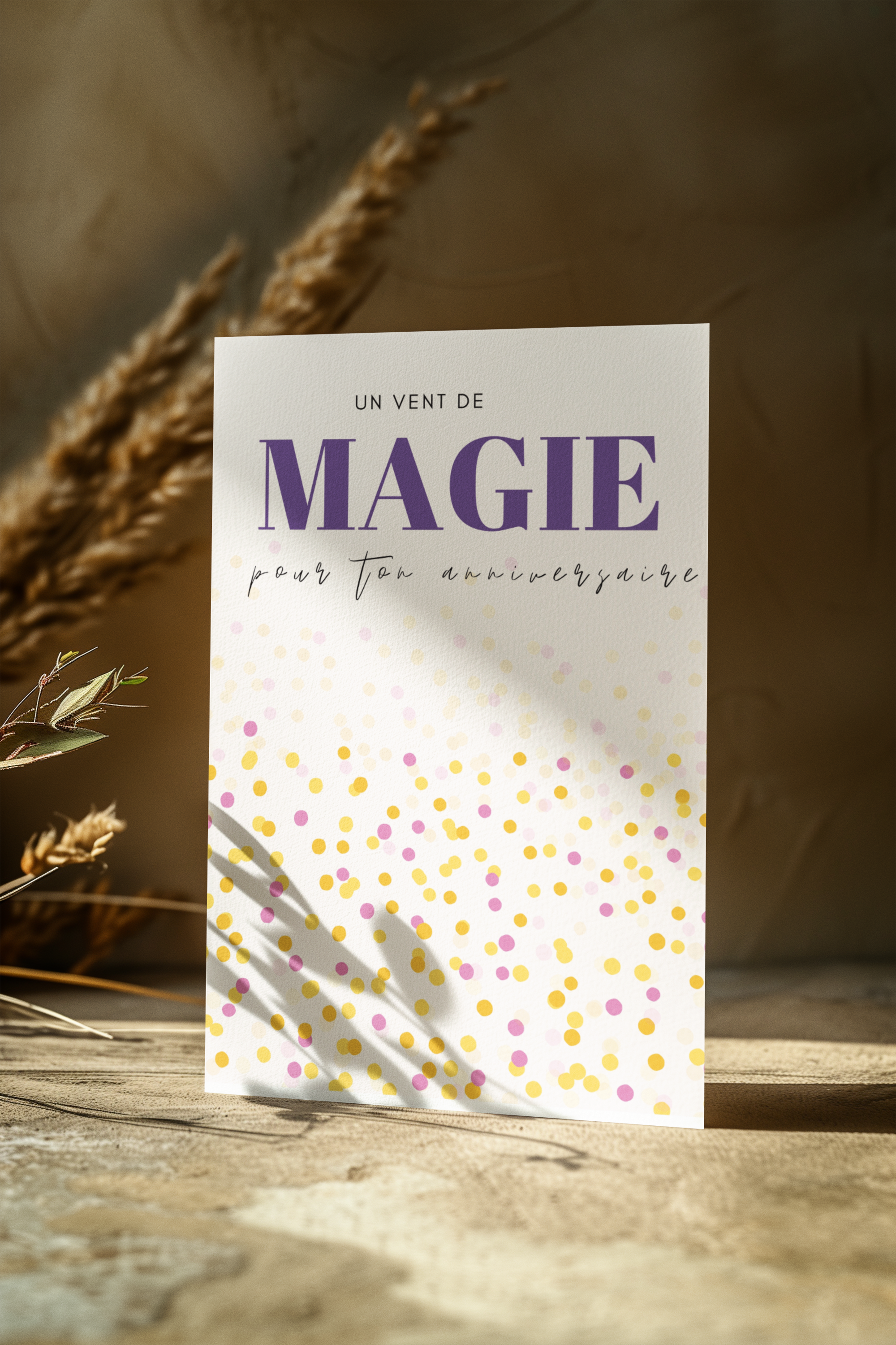 Carte "Un vent de magie pour ton anniversaire"