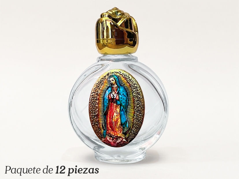 Botella Vidrio Colores - Virgen de Guadalupe