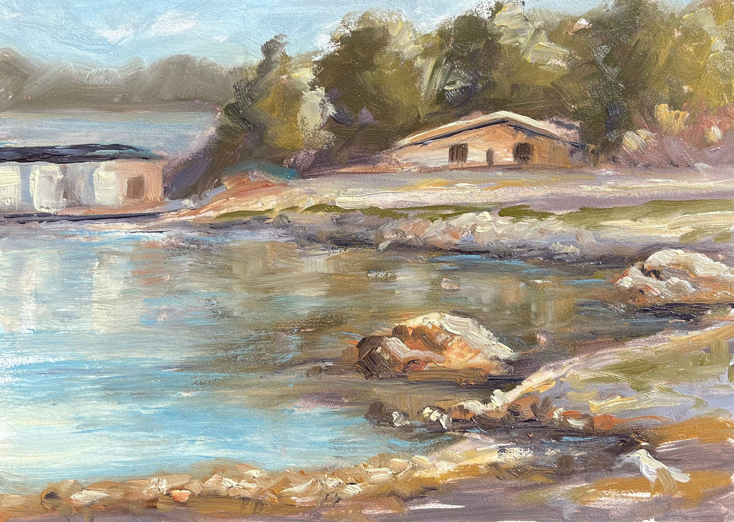 Keyhole Marina (plein air, framed)