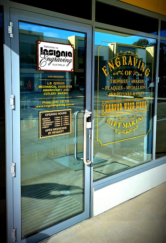Entrance Insignia Engraving
